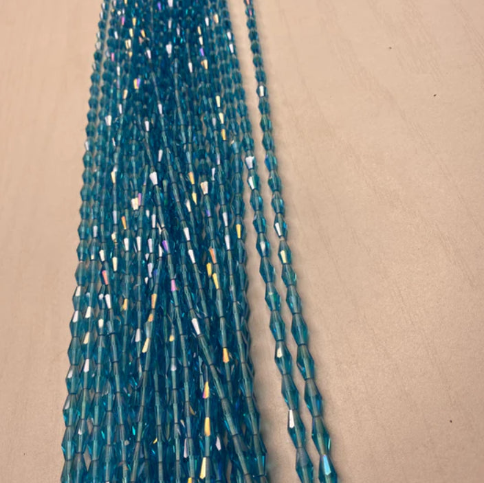 Clear Blue Diamond Waistbead