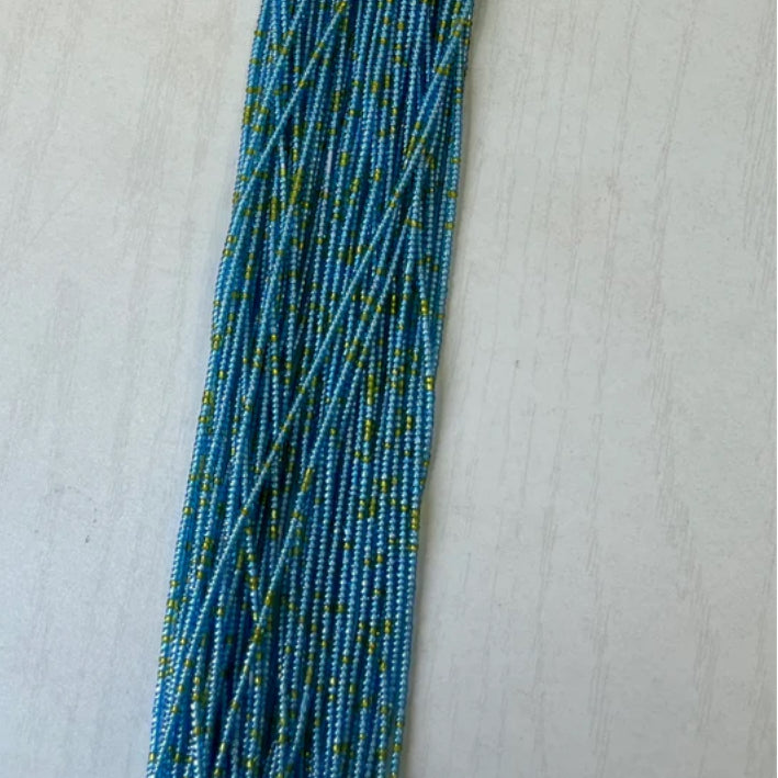 Blue & Green Thin Waistbead