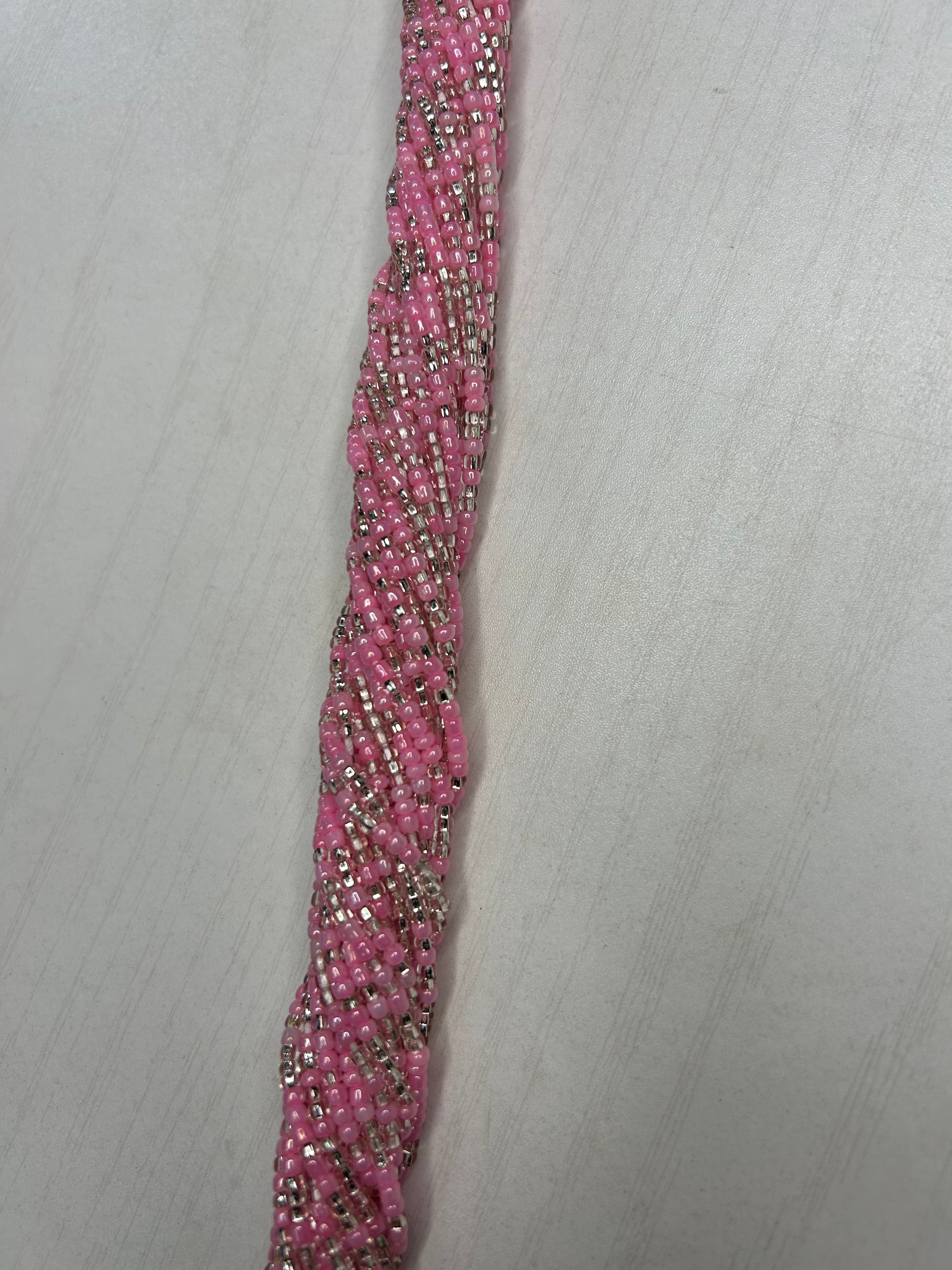 Pink and silver Waistbeads