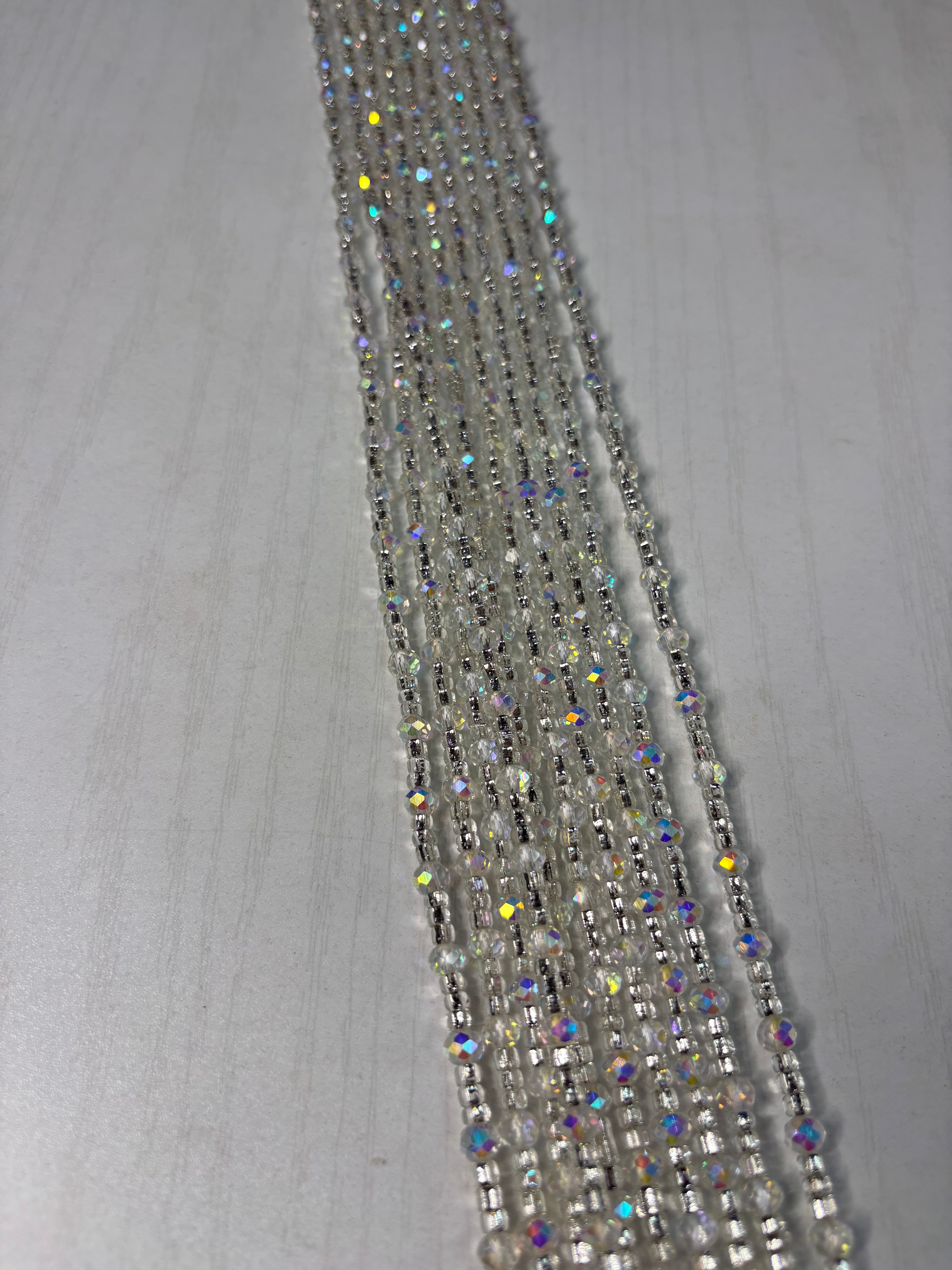 Silver Iridescent Waistbead