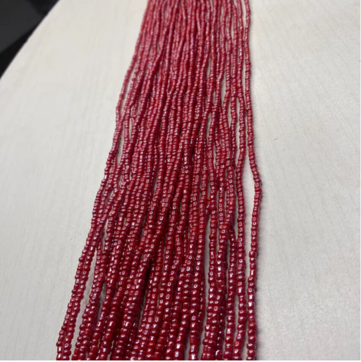 Deep Red Thin Waistbead