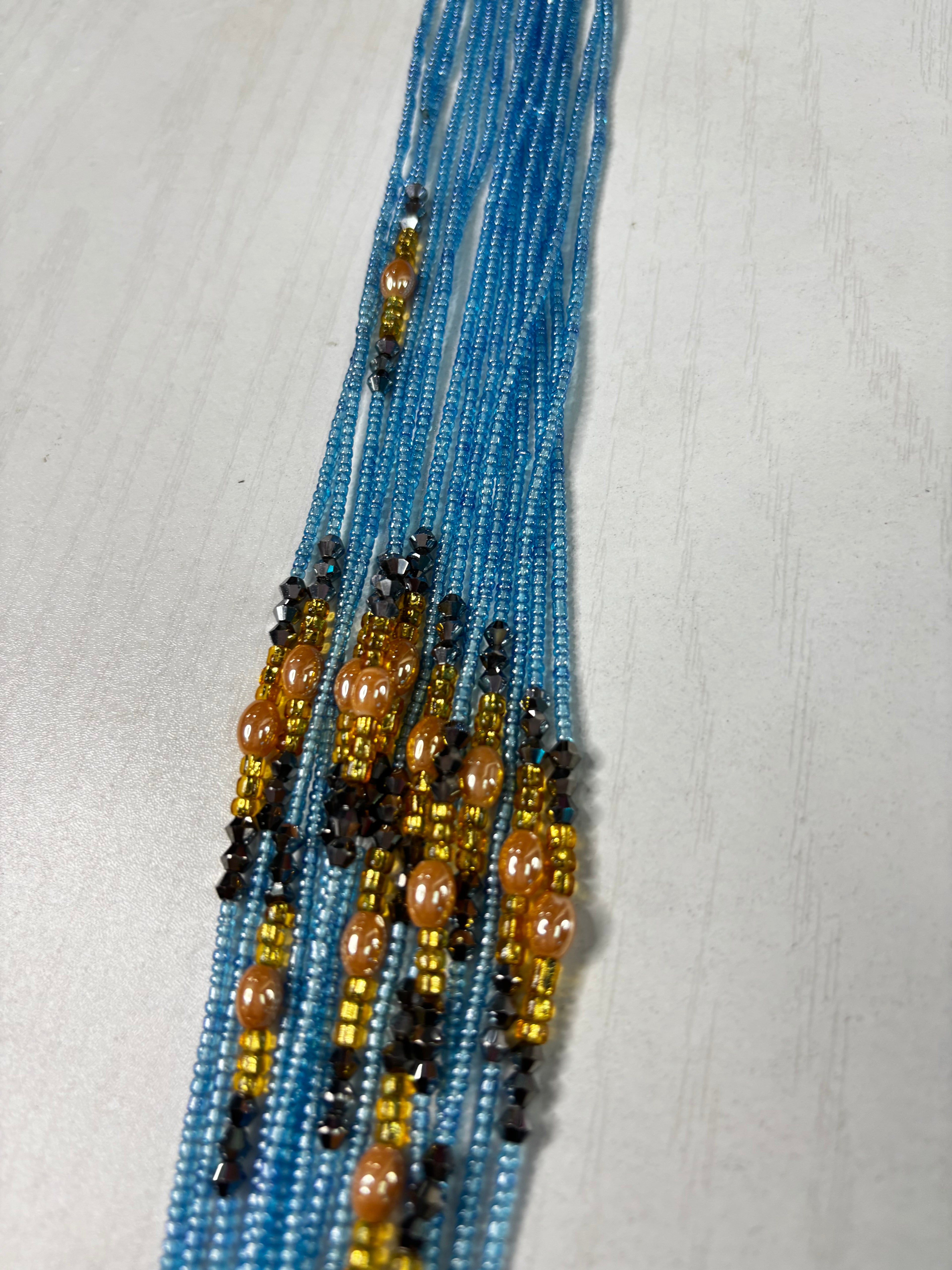 Blue with Spacer Waistbead