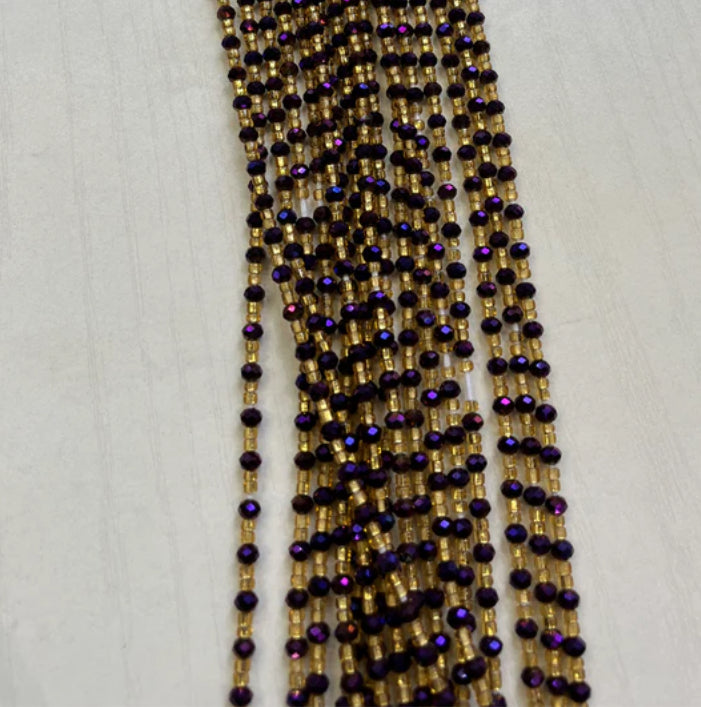 Gold and Purple Waistbead