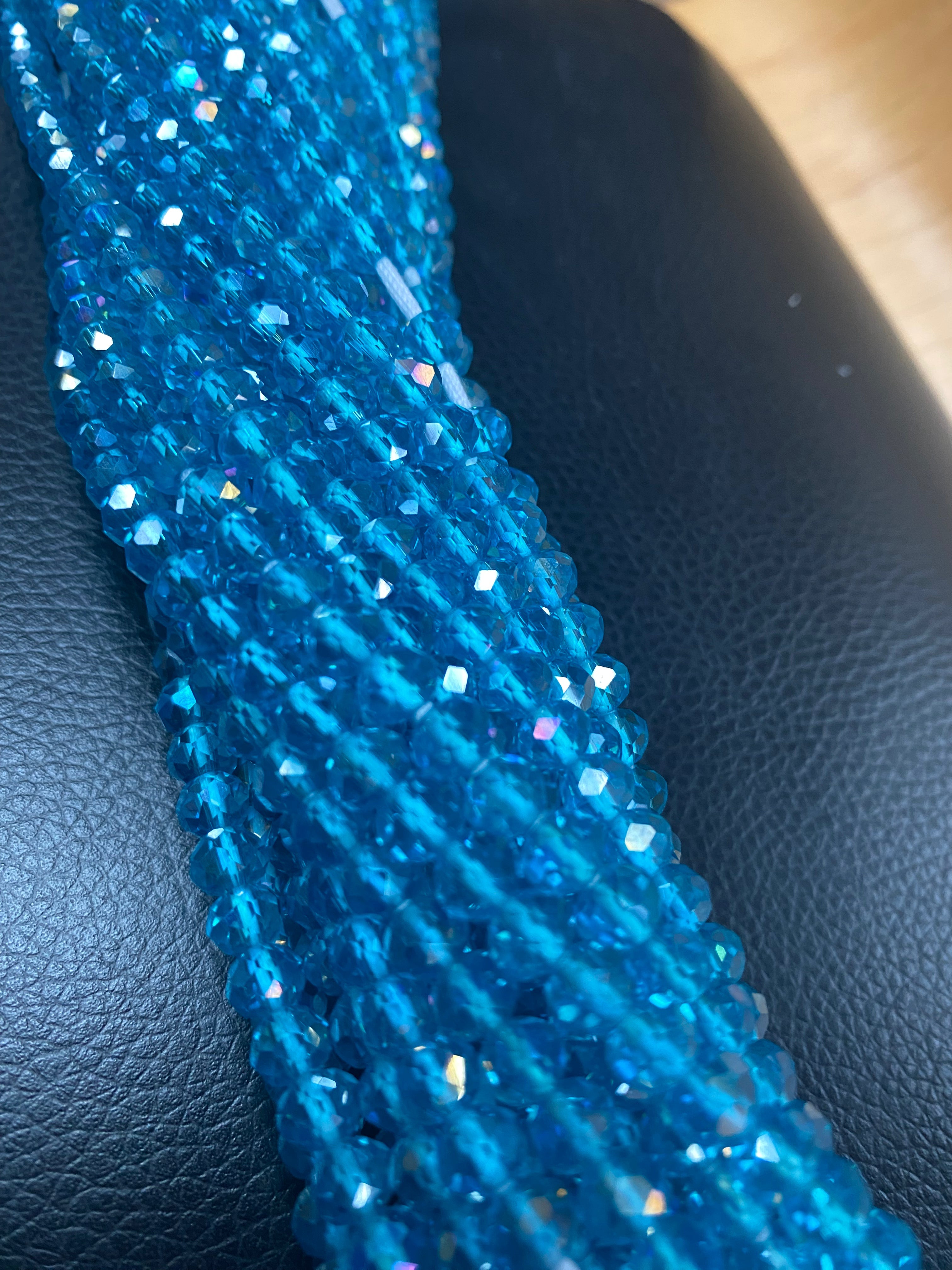 Clear Blue Voluminous Waistbeads